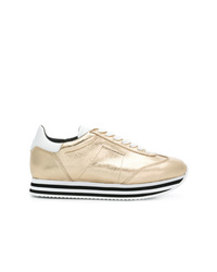 goldene Leder niedrige Sneakers von Rebecca Minkoff