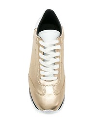 goldene Leder niedrige Sneakers von Rebecca Minkoff