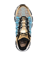 goldene Leder niedrige Sneakers von Versace