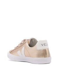 goldene Leder niedrige Sneakers von Veja