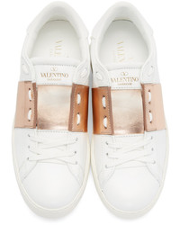 goldene Leder niedrige Sneakers von Valentino