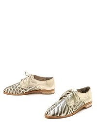 goldene Leder Oxford Schuhe von Matt Bernson