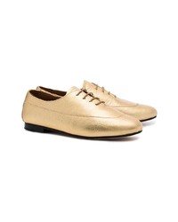 goldene Leder Oxford Schuhe von Newbark