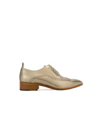 goldene Leder Oxford Schuhe von Maison Margiela