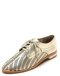 goldene Leder Oxford Schuhe von Matt Bernson