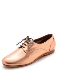 goldene Leder Oxford Schuhe von Rachel Comey