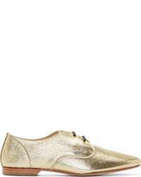 goldene Leder Oxford Schuhe von Yohji Yamamoto