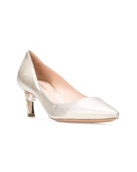 goldene Leder Pumps von Nicholas Kirkwood