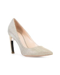 goldene Leder Pumps von Nicholas Kirkwood