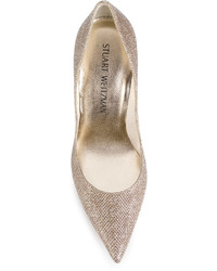 goldene Leder Pumps von Stuart Weitzman