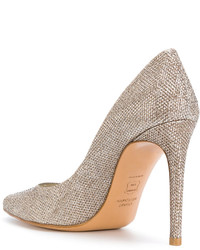 goldene Leder Pumps von Stuart Weitzman