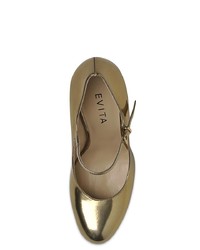 goldene Leder Pumps von Evita