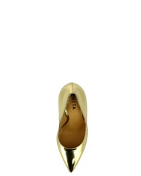 goldene Leder Pumps von Evita