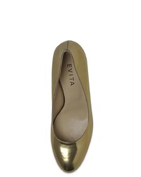 goldene Leder Pumps von Evita