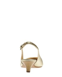 goldene Leder Pumps von Evita