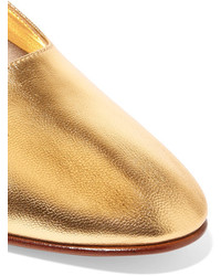 goldene Leder Pumps von Martiniano