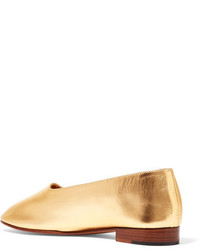 goldene Leder Pumps von Martiniano