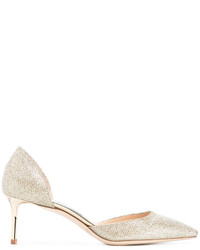 goldene Leder Pumps von Jimmy Choo