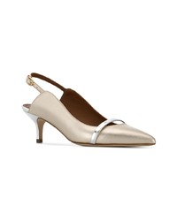 goldene Leder Pumps von Malone Souliers