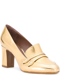 goldene Leder Pumps von Tabitha Simmons