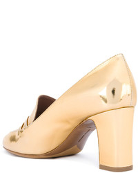 goldene Leder Pumps von Tabitha Simmons