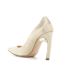 goldene Leder Pumps von Nicholas Kirkwood