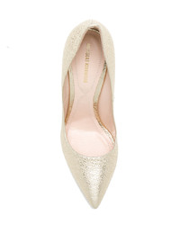 goldene Leder Pumps von Nicholas Kirkwood