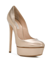 goldene Leder Pumps von Casadei