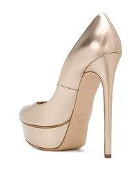 goldene Leder Pumps von Casadei