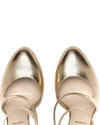 goldene Leder Pumps von PoiLei