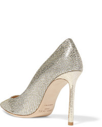 goldene Leder Pumps von Jimmy Choo