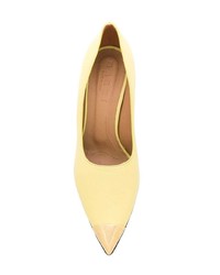 goldene Leder Pumps von Marni