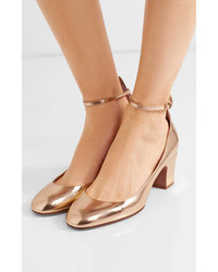 goldene Leder Pumps von Valentino