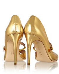 goldene Leder Pumps von Rupert Sanderson