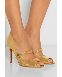 goldene Leder Pumps von Rupert Sanderson