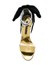 goldene Leder Sandaletten von Alexandre Vauthier