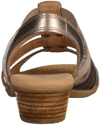 goldene Leder Sandaletten von Gabor