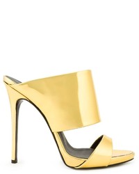 goldene Leder Sandaletten von Giuseppe Zanotti