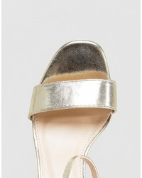 goldene Leder Sandaletten von Glamorous