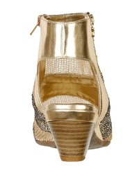 goldene Leder Sandaletten von Liva Loop