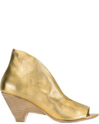goldene Leder Sandaletten von Marsèll