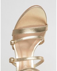 goldene Leder Sandaletten von Aldo