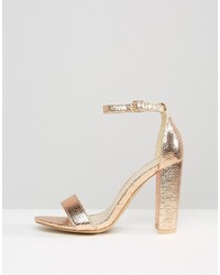 goldene Leder Sandaletten von Glamorous