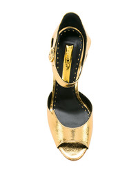 goldene Leder Sandaletten von Rupert Sanderson