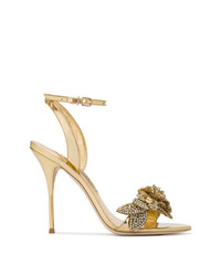 goldene Leder Sandaletten von Sophia Webster