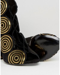 goldene Leder Sandaletten von Kat Maconie