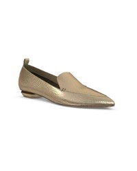 goldene Leder Slipper von Nicholas Kirkwood