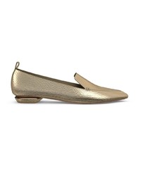 goldene Leder Slipper von Nicholas Kirkwood