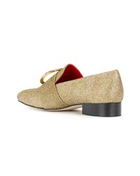 goldene Leder Slipper von Dorateymur