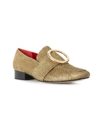 goldene Leder Slipper von Dorateymur